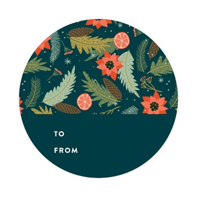 Merry Christmas Pine Cones To/From Label Image 3