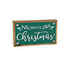 Merry Christmas Sign (Set Of 2) 7"L X 4"H Mdf/FauProper Leather Image 1