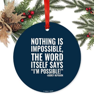 Metal Christmas Ornament 'I'm possible'! Image 1
