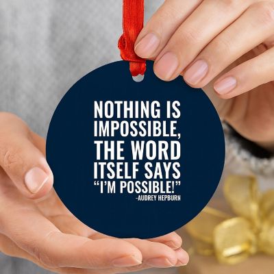 Metal Christmas Ornament 'I'm possible'! Image 1