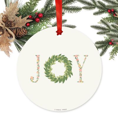 Metal Coral Peach Joy Ornament Image 1