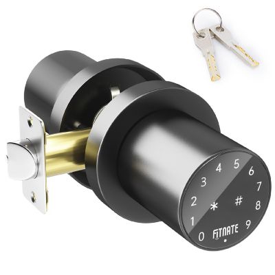 Metal Electronic Door Lock Black Image 1