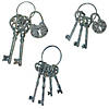 Metal Lock and Keys Costume Accessory Prop Image 1