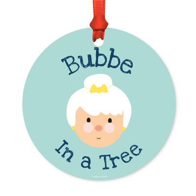 Metal Ornament Bubbe in a Tree Image 1