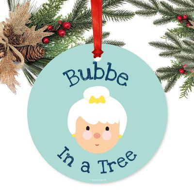 Metal Ornament Bubbe in a Tree Image 1