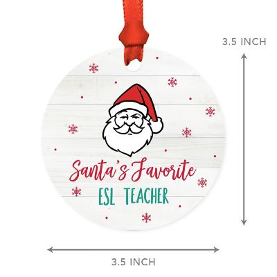 Metal Ornament Favorite ESL Teacher Image 2
