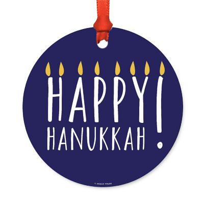 Metal Ornament Happy Hanukkah Image 1