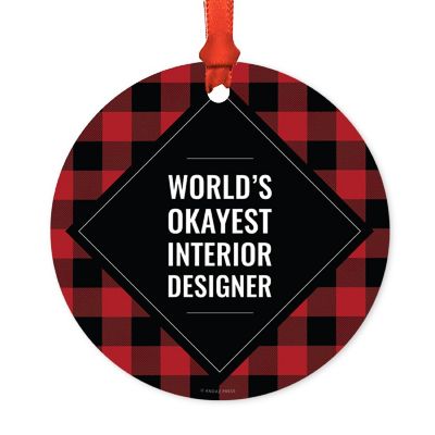 Metal Ornament Interior Designer Plaid Image 1