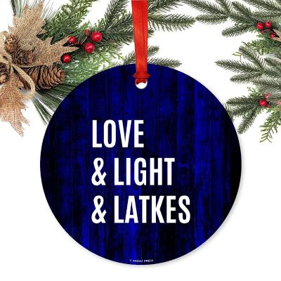 Metal Ornament Latkes Laugh Light Image 1