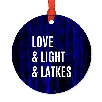 Metal Ornament Latkes Laugh Light Image 2