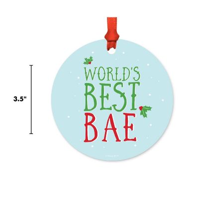 Metal Ornament Mistletoe Best Bae Image 2