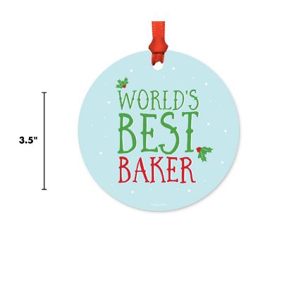 Metal Ornament Mistletoe Best Baker Image 2