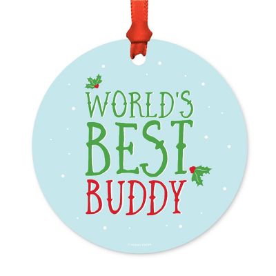 Metal Ornament Mistletoe Best Buddy Image 1