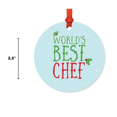 Metal Ornament Mistletoe Best Chef Image 2