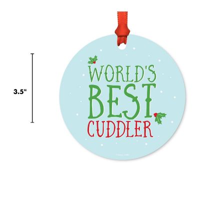 Metal Ornament Mistletoe Best Cuddler Image 2