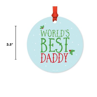Metal Ornament Mistletoe Best Daddy Image 2