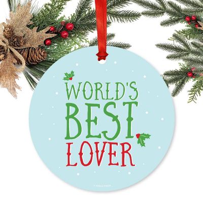 Metal Ornament Mistletoe Best Lover Image 1