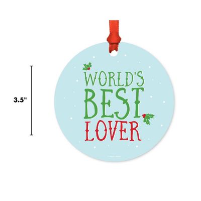 Metal Ornament Mistletoe Best Lover Image 2