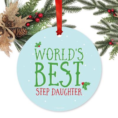 Metal Ornament Mistletoe Best Step Dtr Image 1