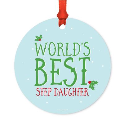 Metal Ornament Mistletoe Best Step Dtr Image 1