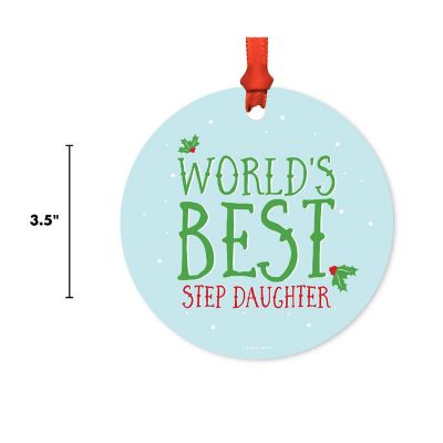 Metal Ornament Mistletoe Best Step Dtr Image 2