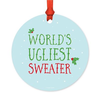Metal Ornament Mistletoe Ugliest Sweater Image 1