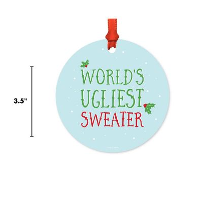 Metal Ornament Mistletoe Ugliest Sweater Image 2
