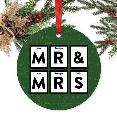 Metal Ornament Mr &amp; Mrs, Science Image 2
