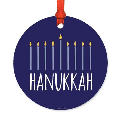 Metal Ornament Navy Menorah Image 1