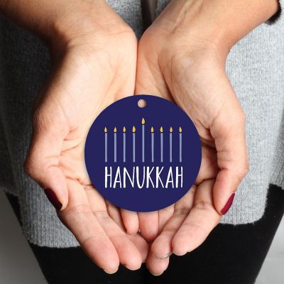 Metal Ornament Navy Menorah Image 2