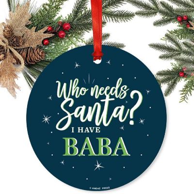 Metal Ornament Needs Santa? I Have Baba Image 1