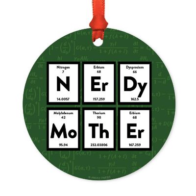 Metal Ornament Nerdy Mother, Science Image 2