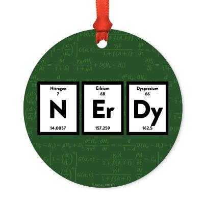 Metal Ornament Nerdy, Science Image 1