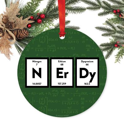 Metal Ornament Nerdy, Science Image 1