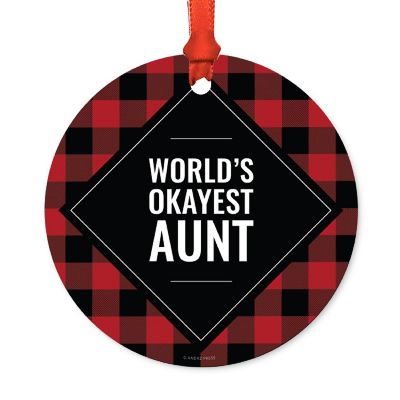 Metal Ornament Okayest Aunt Image 2