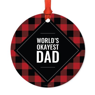 Metal Ornament Okayest Dad Image 1