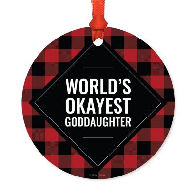 Metal Ornament Okayest Goddaughter Image 1