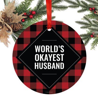 Metal Ornament Okayest Husband Image 1