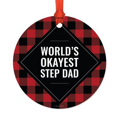 Metal Ornament Okayest Step Dad Image 1