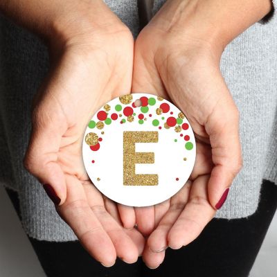 Metal Ornament Red Gold Glitter E Image 1