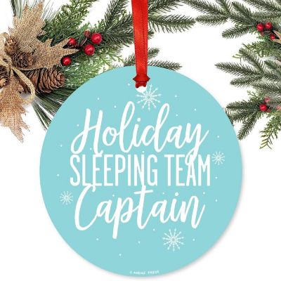 Metal Ornament Sleeping Team Captain Image 1