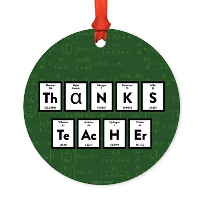 Metal Ornament Thanks Teacher, Science Image 2