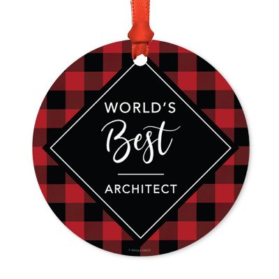 Metal Ornament World's Best Architect Image 1