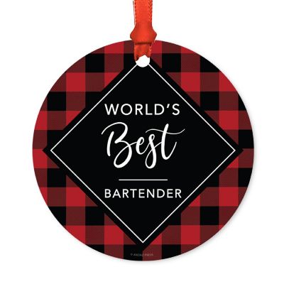 Metal Ornament World's Best Bartender Image 1