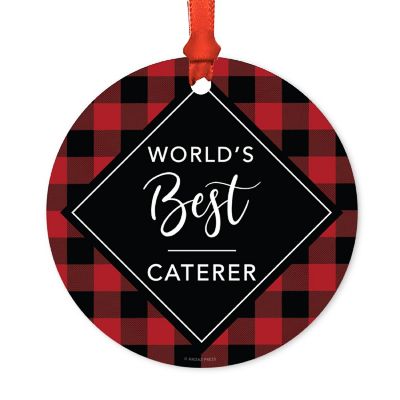 Metal Ornament World's Best Caterer Image 1
