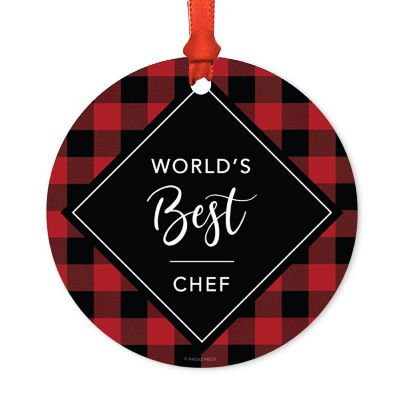 Metal Ornament World's Best Chef Image 1