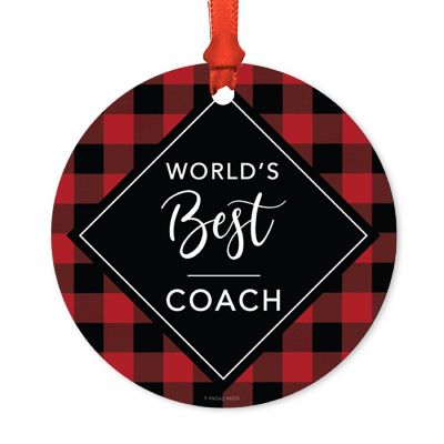 Metal Ornament World's Best Coach Image 1
