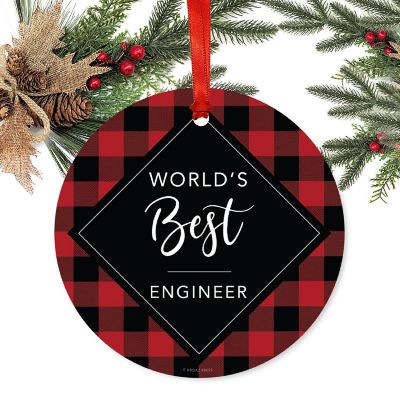 Metal Ornament World's Best Engineer Image 1