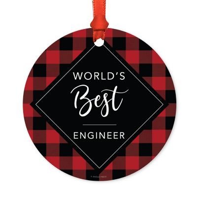 Metal Ornament World's Best Engineer Image 1