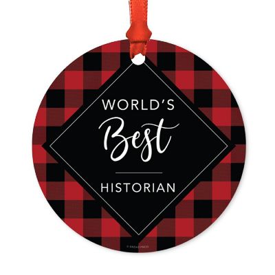 Metal Ornament World's Best Historian Image 1